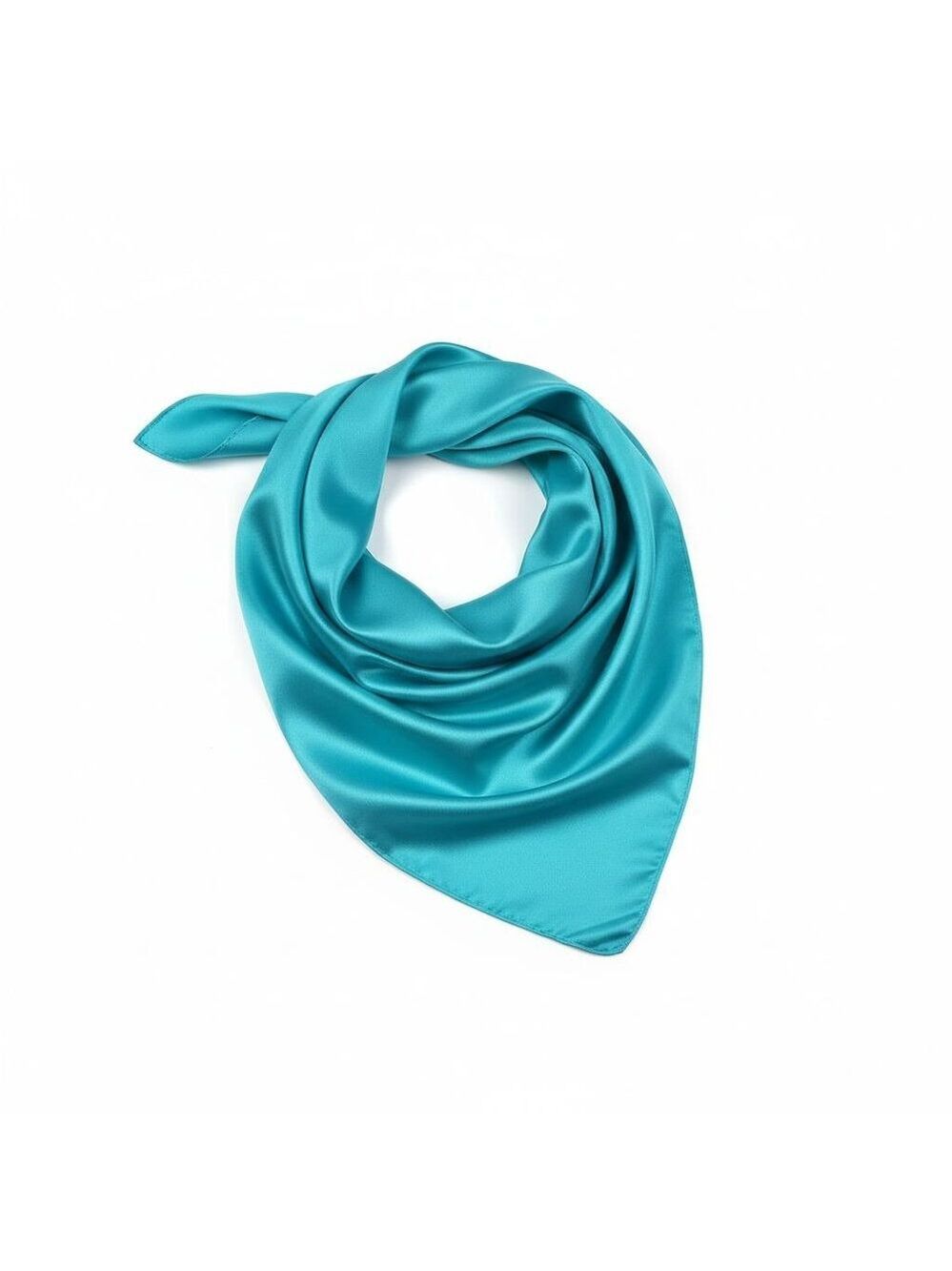 Turquoise Blue Wild Rag Scarf 35x35 Satin Western Cowgirl Cowboy Bandana - Picture 11 of 13